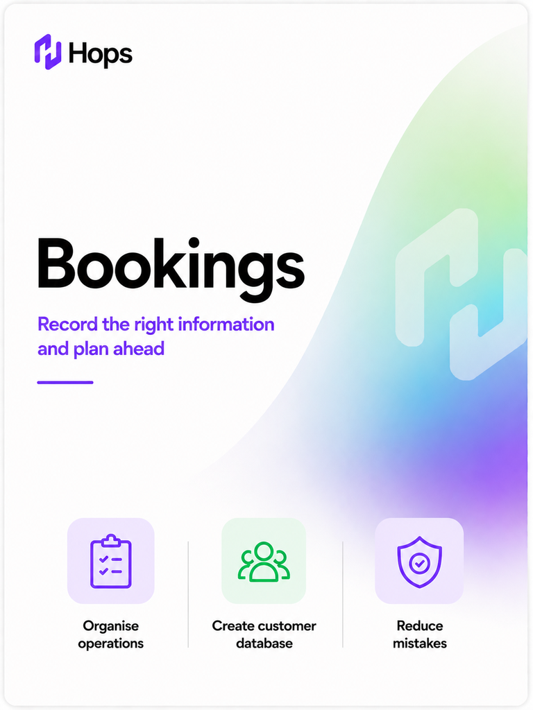Hops Finance - Bookings